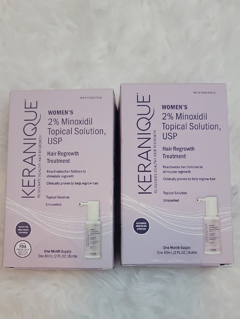 Keranique ✨️ Women’s 2% Minoxidil Topical Solution - Set Of 2. NIB